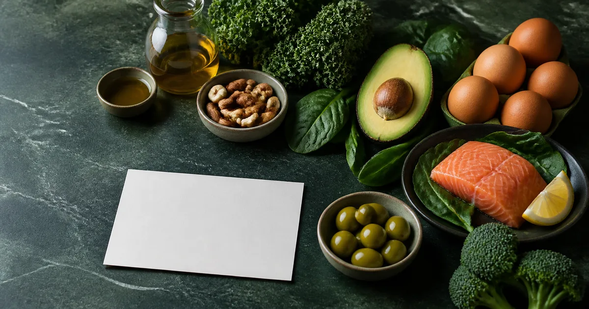 Alimenti ricchi di grassi e verdure associati alla dieta chetogenica